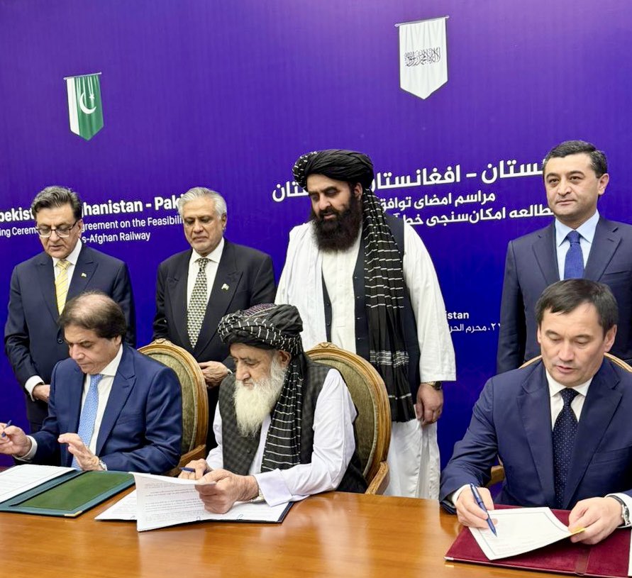 Pakistan, Uzbekistan, and Afghanistan Sign Trilateral Agreement on Major Railway Project in Kabul